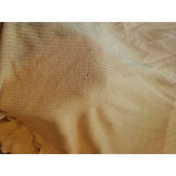 Free People Shimmy Shake Top Women's XS Gold Ribbed Open Back Boho Fall - Picture 6 of 7